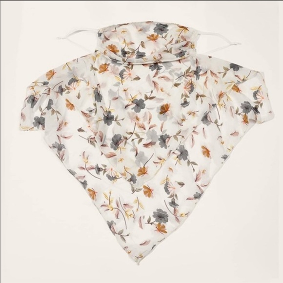 Floral Print Convertible Scarf / Face Mask - Picture 3 of 4